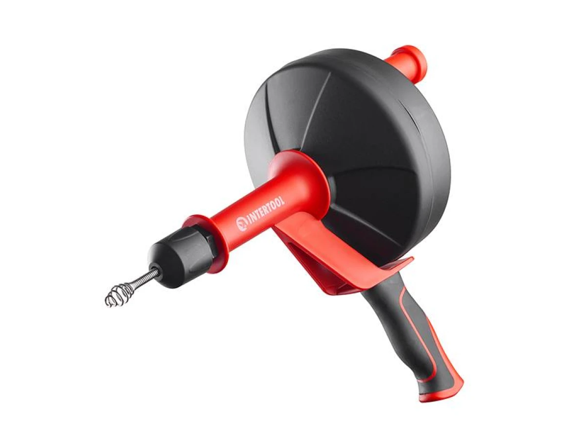 Інструмент для чищення труб, трос 6 мм * 4 м, кручений загострений наконечник INTERTOOL HP-1010 