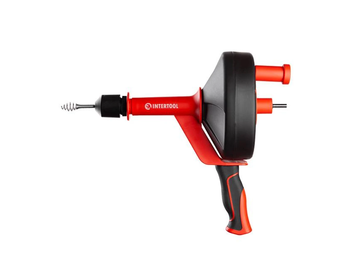 Інструмент для чищення труб, трос 6 мм * 4 м, кручений загострений наконечник INTERTOOL HP-1010 