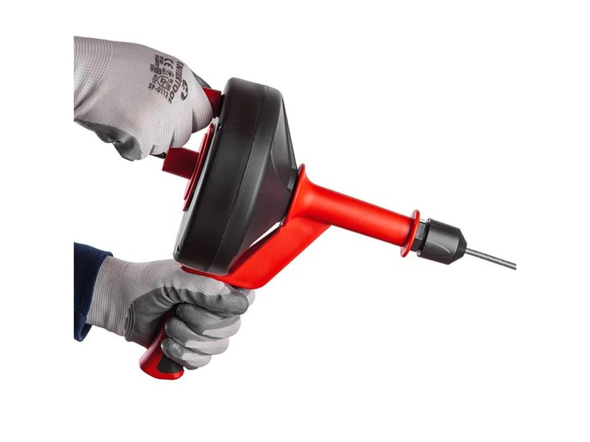 Інструмент для чищення труб, трос 6 мм * 4 м, кручений загострений наконечник INTERTOOL HP-1010 