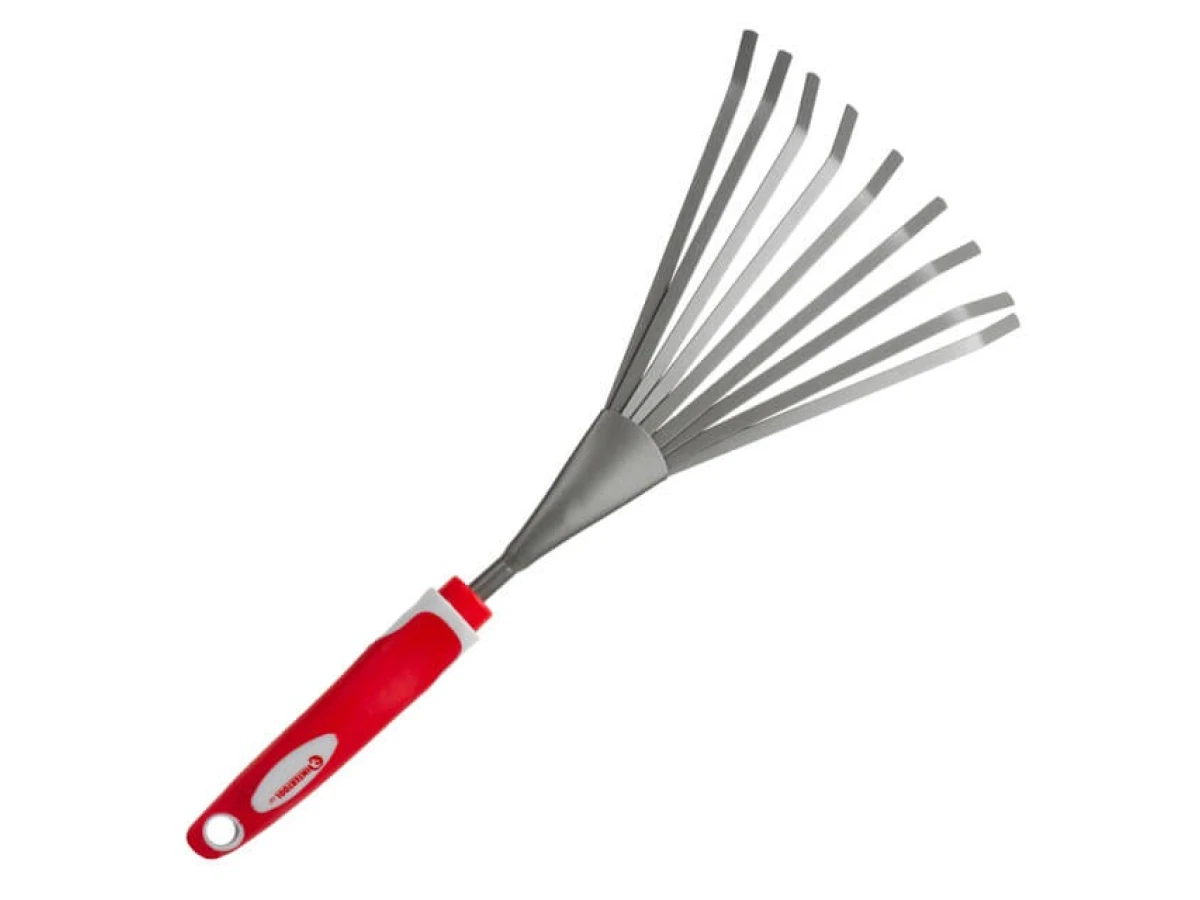 Граблі віялові садові 230 мм*100 мм з комбінованою рукояткою INTERTOOL FT-0031 