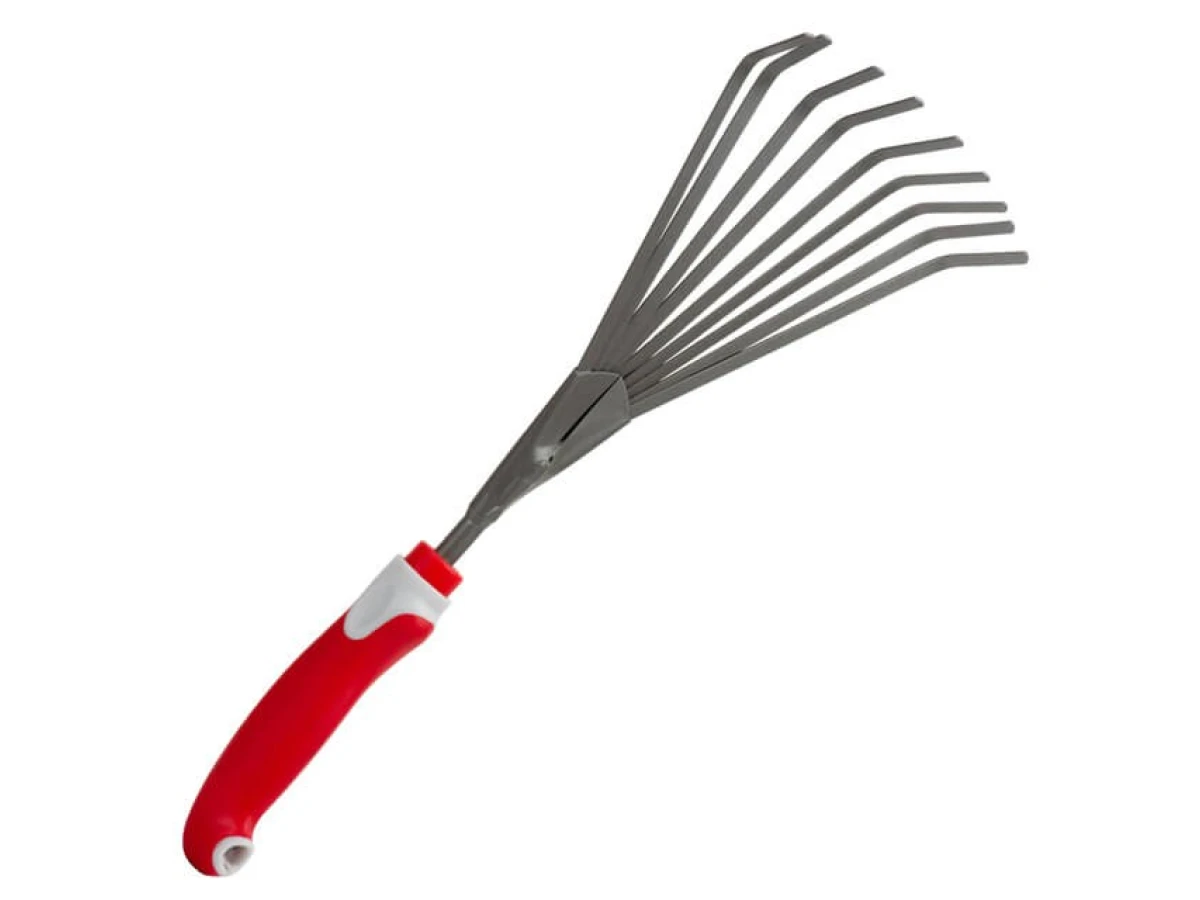 Граблі віялові садові 230 мм*100 мм з комбінованою рукояткою INTERTOOL FT-0031 