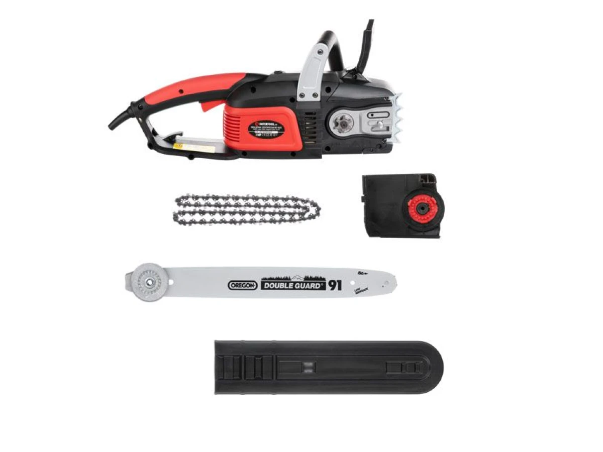 Пила ланцюгова електрична 2400 Вт, шина 40 см, плавний пуск, SDS-система натяжіння ланцюга INTERTOOL WT-0625 