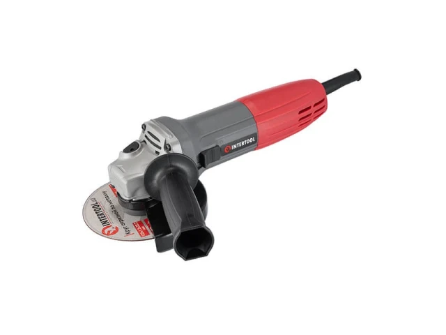 Шлифмашина угловая 860 Вт, 11000 об/мин, диаметр круга 125 мм INTERTOOL DT-0267 
