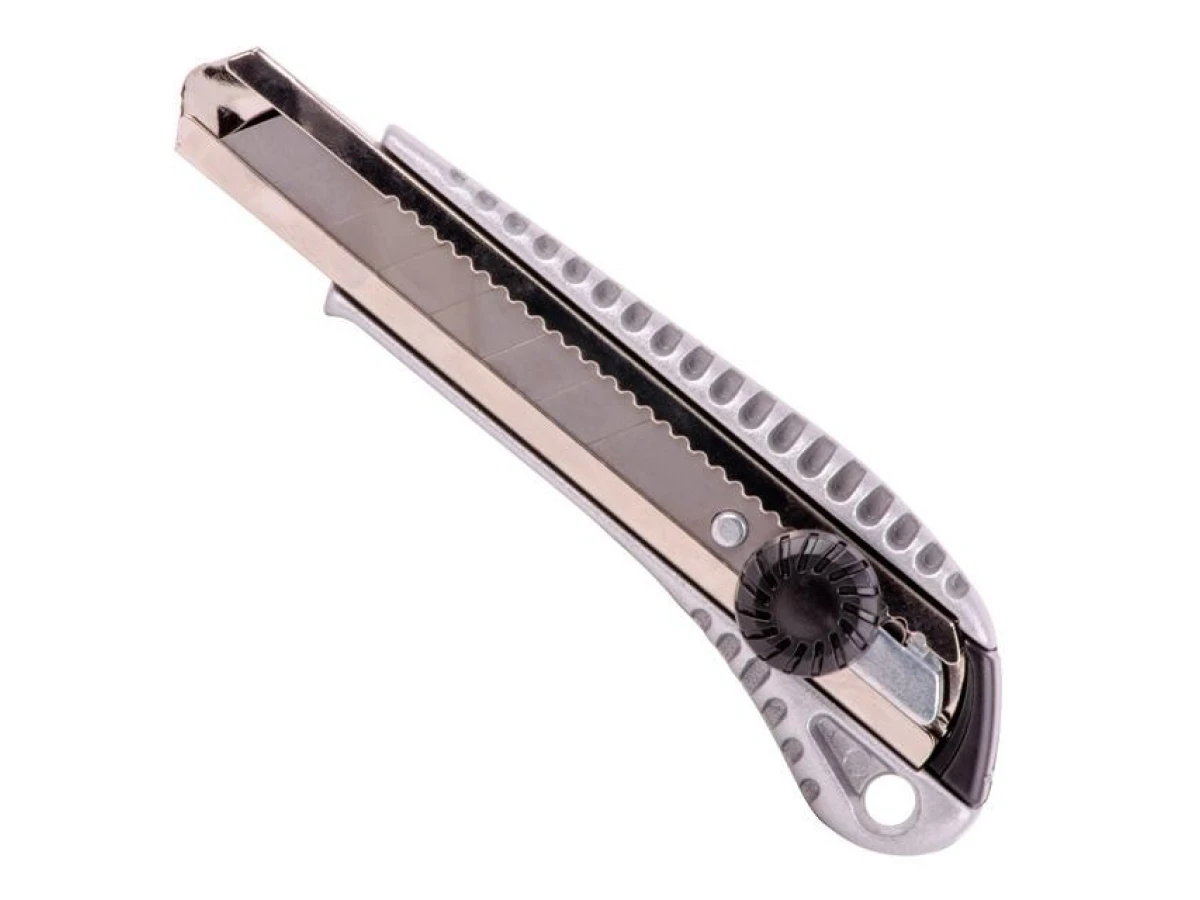 Ніж з відламним лезом 18 мм, металева напрямна INTERTOOL HT-0507 