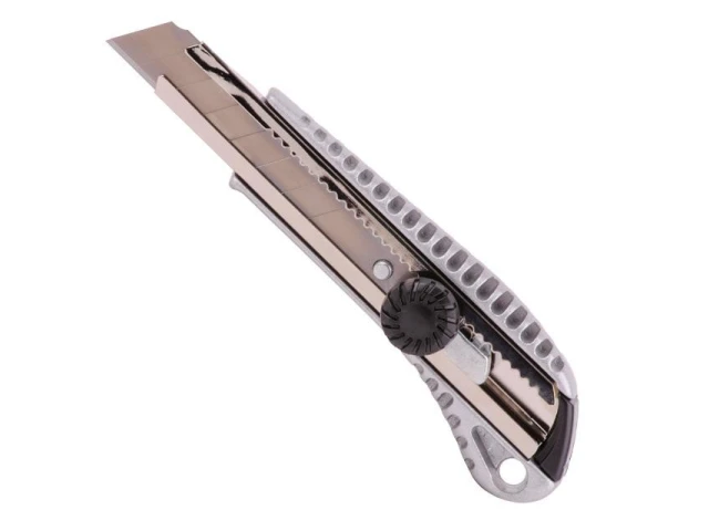 Ніж з відламним лезом 18 мм, металева напрямна INTERTOOL HT-0507 