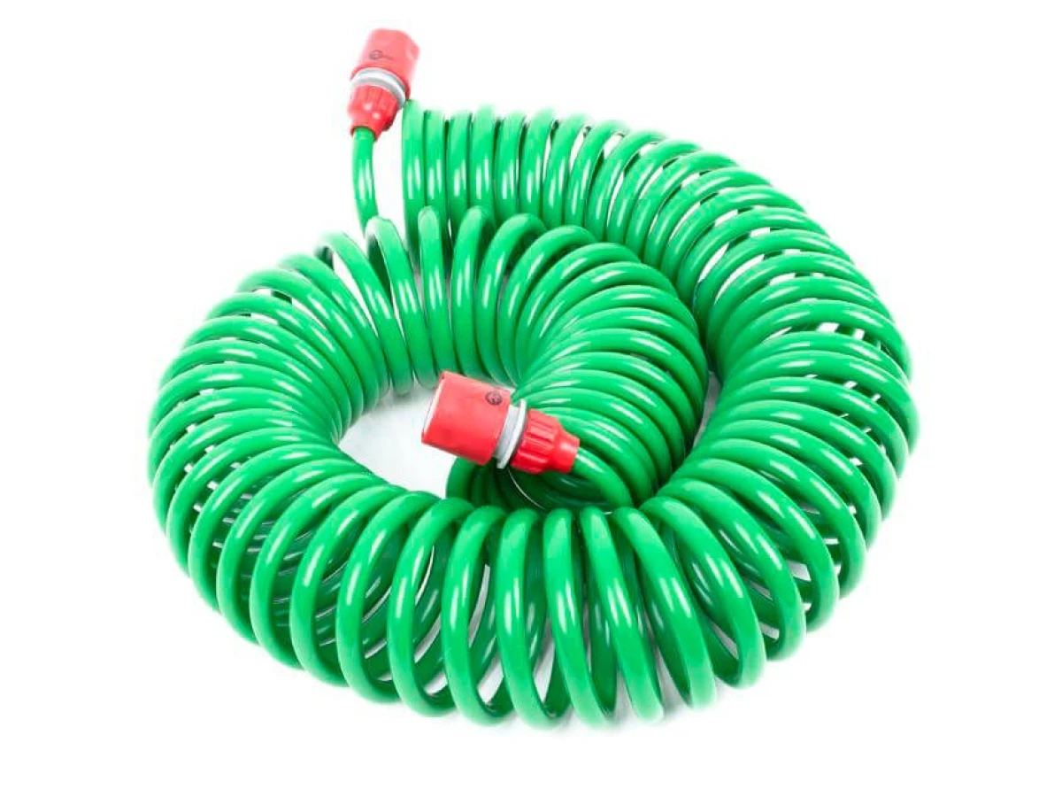 Шланг спіральний 15 м з конекторами INTERTOOL GE-4002 