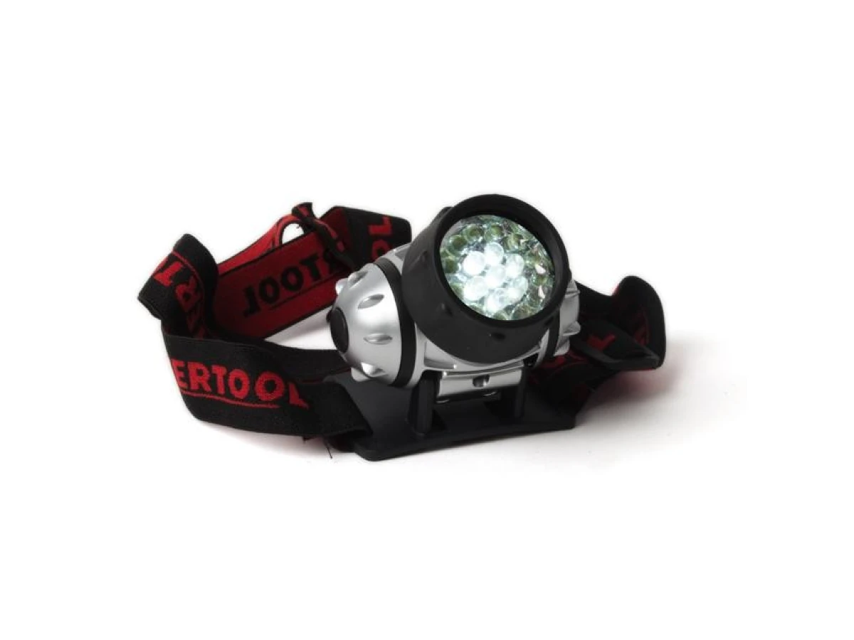 Ліхтар налобний світлодіодний, чотири режими роботи, 19 LED, батарейки 3 ААА. INTERTOOL LB-0301 