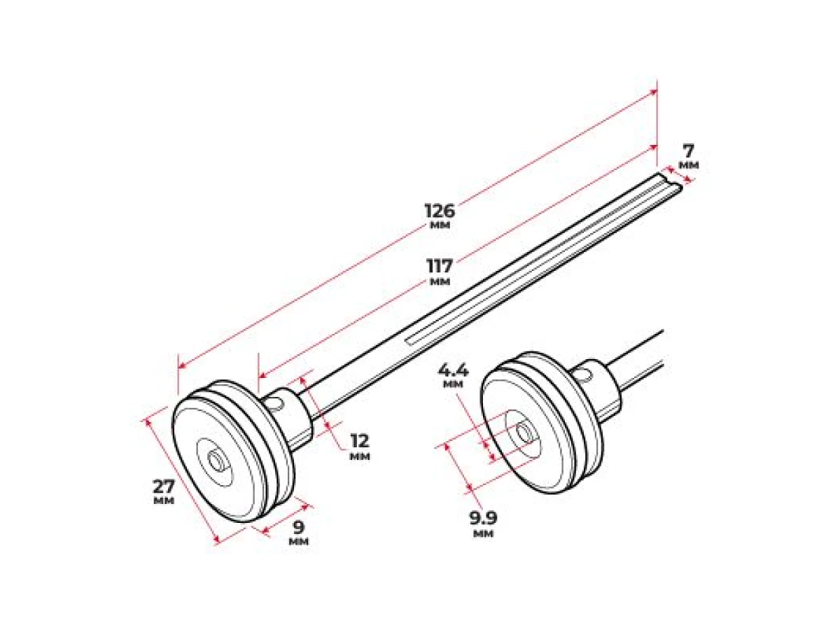 Бойок до пневмостеплеру РТ-1612 (REV.1) під скобу/цвяхи, 16-40*5.8*1.25 мм / 15-50*1.25*1 мм INTERTOOL PT-8112.REV1 