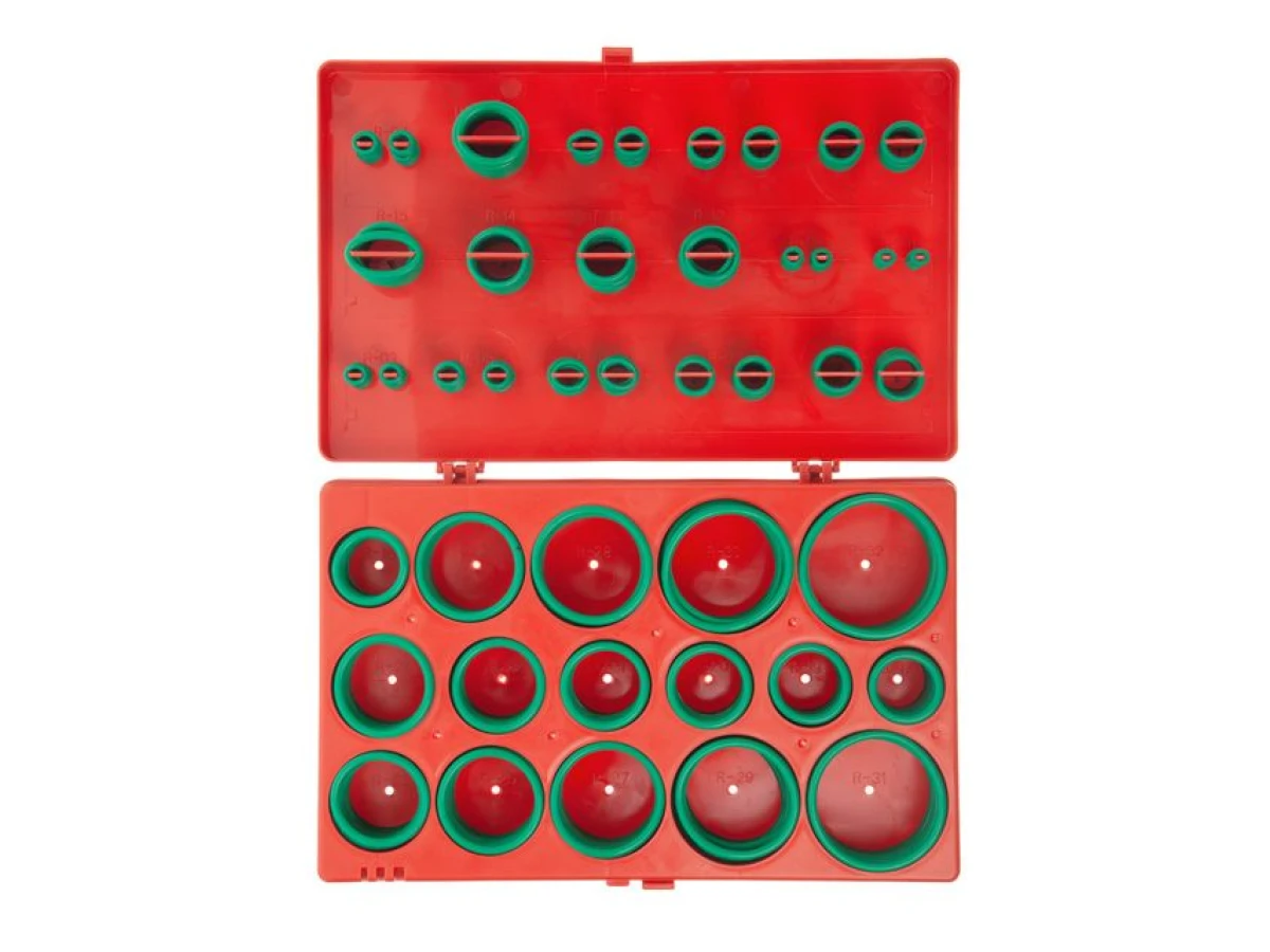 Комплект резиновых уплотнительных колец, 419 ед, зеленые INTERTOOL AT-5419 