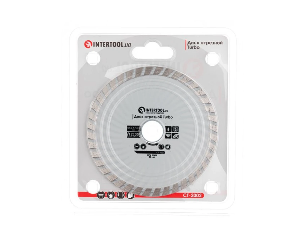 Диск відрізний по каменю TURBO алмазний, 125мм, 16-18% INTERTOOL CT-2002 