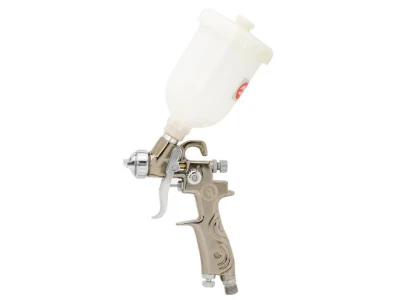 Фарбопульт пневматичний LVMP MINI, форсунка 0.8 мм, верхнiй пластиковий бачок 250 мл, 2-2.5 бар INTERTOOL PT-0129
