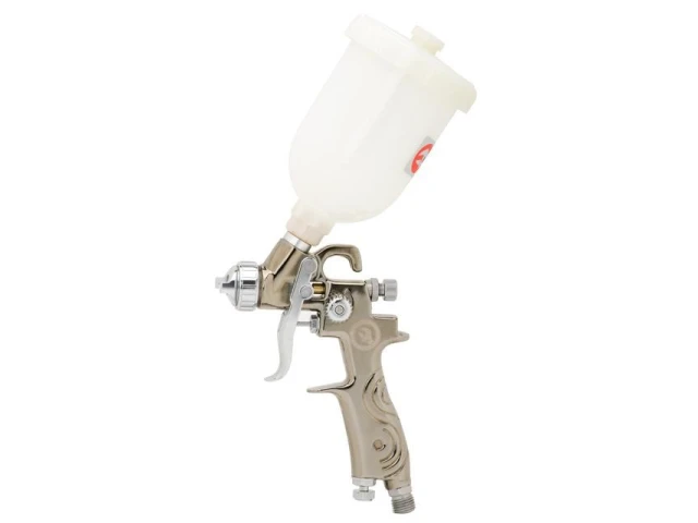 Фарбопульт пневматичний LVMP MINI, форсунка 0.8 мм, верхнiй пластиковий бачок 250 мл, 2-2.5 бар INTERTOOL PT-0129 