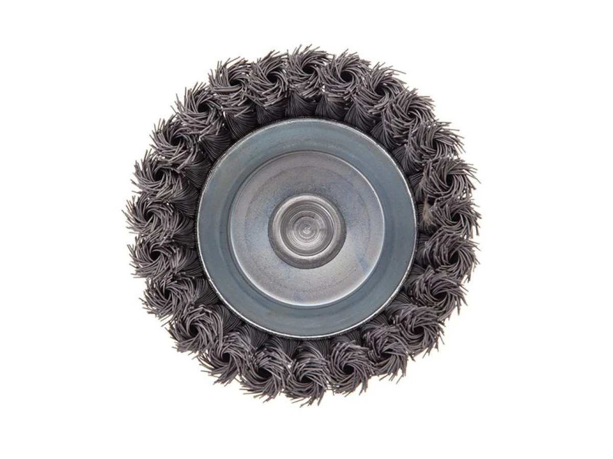 Щітка чашкова 100 мм для дриля, 1/4" (пучки плетеного дроту) INTERTOOL BT-3100 