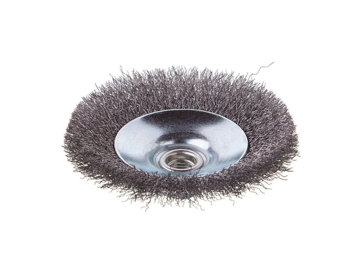 Щітка конусна 115 мм, для КШМ, М14 (кручений дріт) INTERTOOL BT-5115 