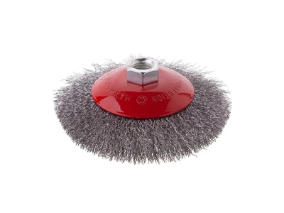 Щітка конусна 125 мм, для КШМ, М14 (кручений дріт) INTERTOOL BT-5125