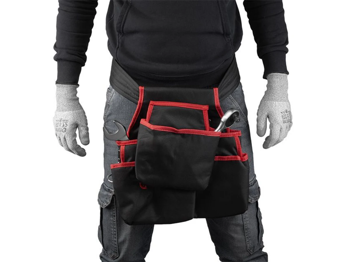 Сумка поясная слесарно-строительная, 4 кармана, полиэстер INTERTOOL SP-1031 