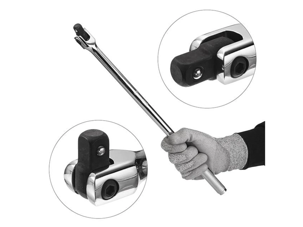 Вороток із шарніром 1/2" 450 мм CrV INTERTOOL ET-1034 