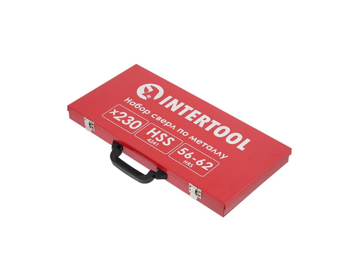 Набір свердел HSS 230 од. в металевому кейсі INTERTOOL SD-0309 
