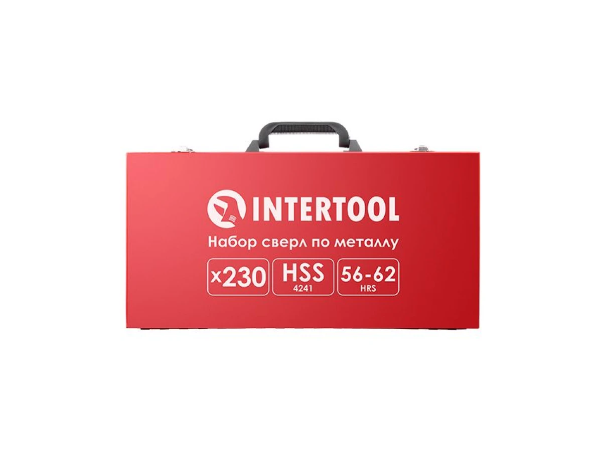 Набір свердел HSS 230 од. в металевому кейсі INTERTOOL SD-0309 