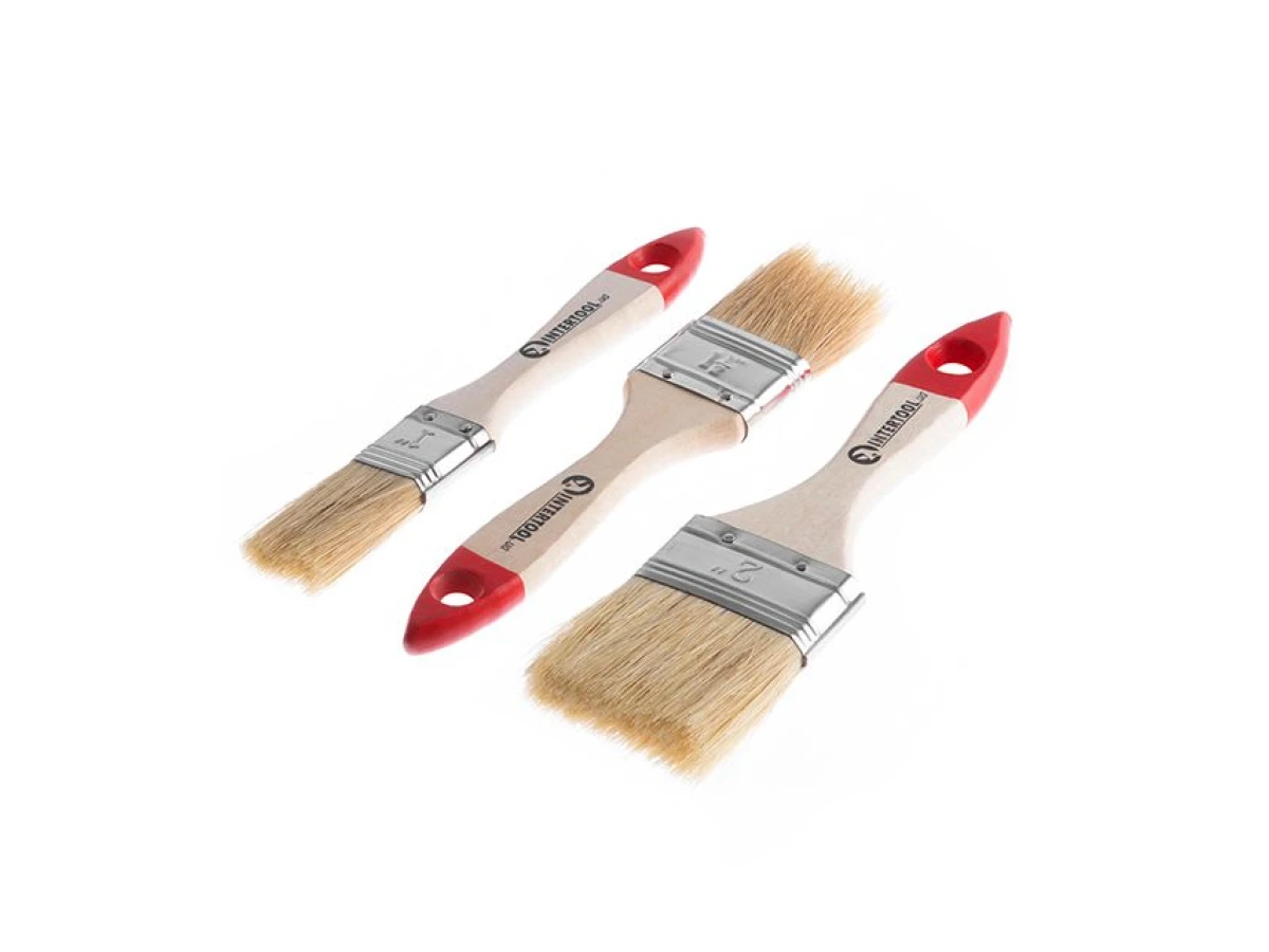Набір пензлів флейцевих 25; 38; 50 мм 3 од. INTERTOOL KT-1003 