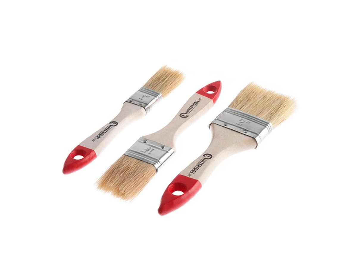 Набір пензлів флейцевих 25; 38; 50 мм 3 од. INTERTOOL KT-1003 