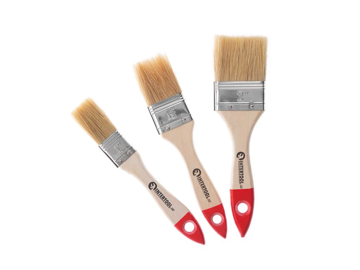 Набір пензлів флейцевих 25; 38; 50 мм 3 од. INTERTOOL KT-1003 