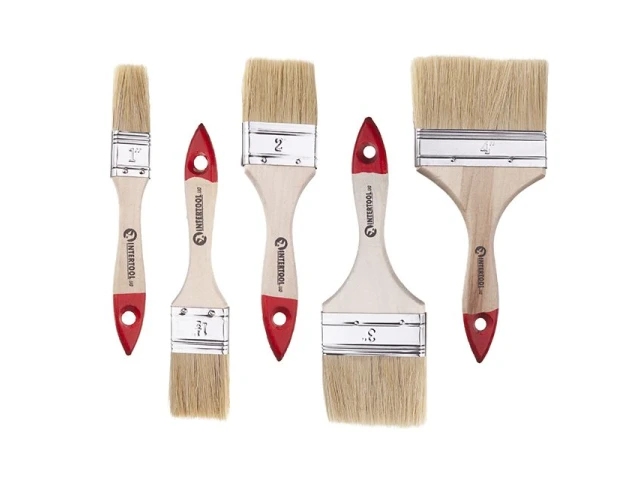 Набір пензлів флейцевих 25; 38; 50; 76; 102 мм, 5 од. INTERTOOL KT-1005 
