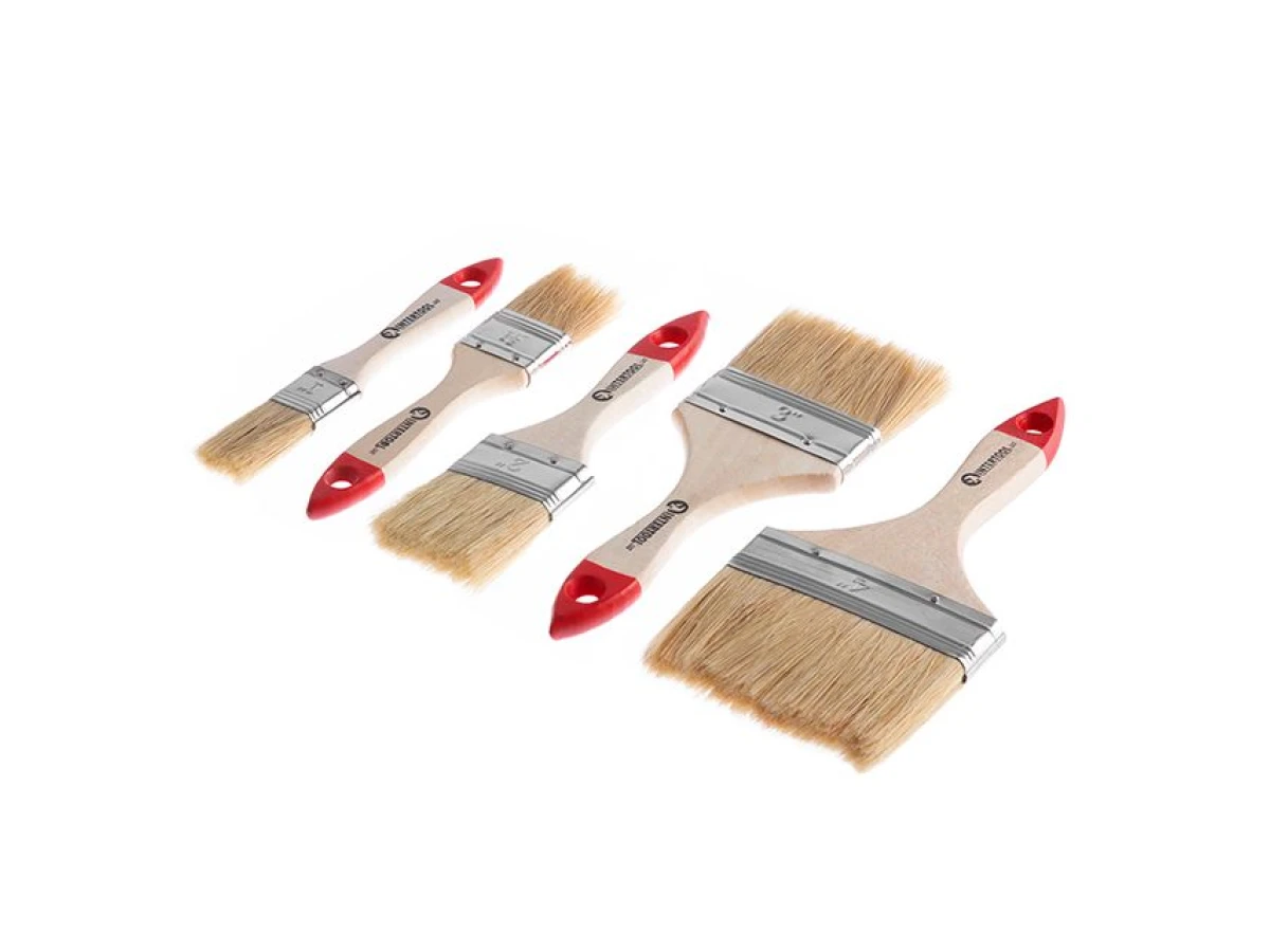 Набір пензлів флейцевих 25; 38; 50; 76; 102 мм, 5 од. INTERTOOL KT-1005 