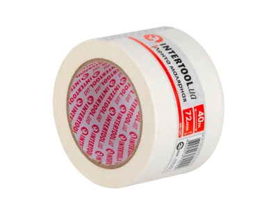 Стрічка малярська 72 мм, 40 м, біла INTERTOOL DM-7241