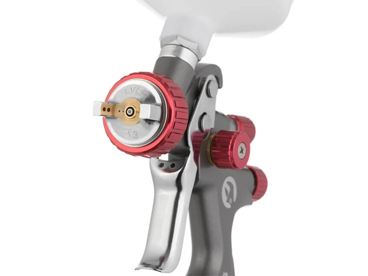 Фарбопульт пневматичний LVLP TEFLON професійний, форсунка 1.3 мм, верхній пластиковий бачок 600 мл., 1.5 бар, STORM INTERTOOL PT-0143 