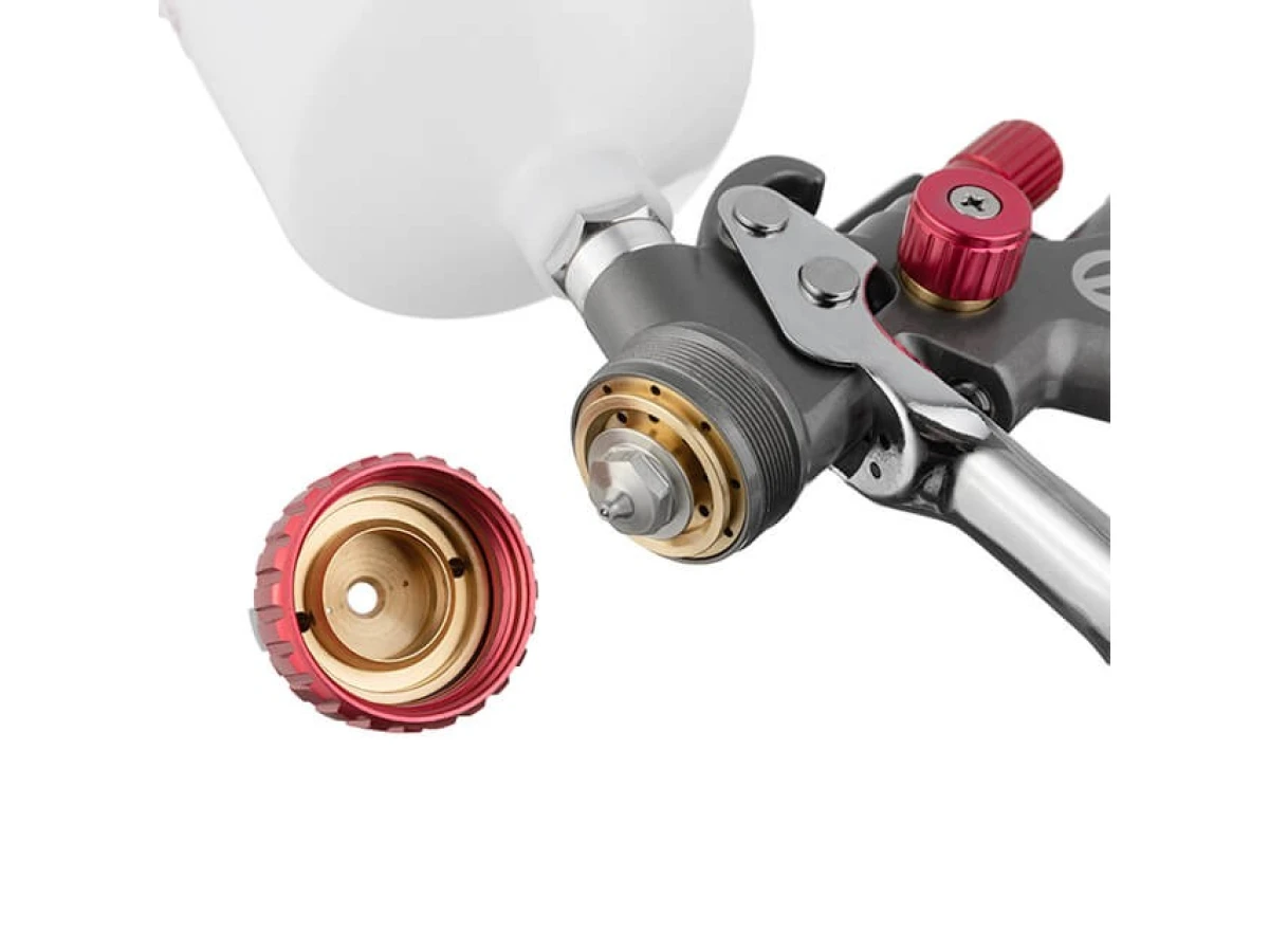 Фарбопульт пневматичний LVLP TEFLON професійний, форсунка 1.3 мм, верхній пластиковий бачок 600 мл., 1.5 бар, STORM INTERTOOL PT-0143 