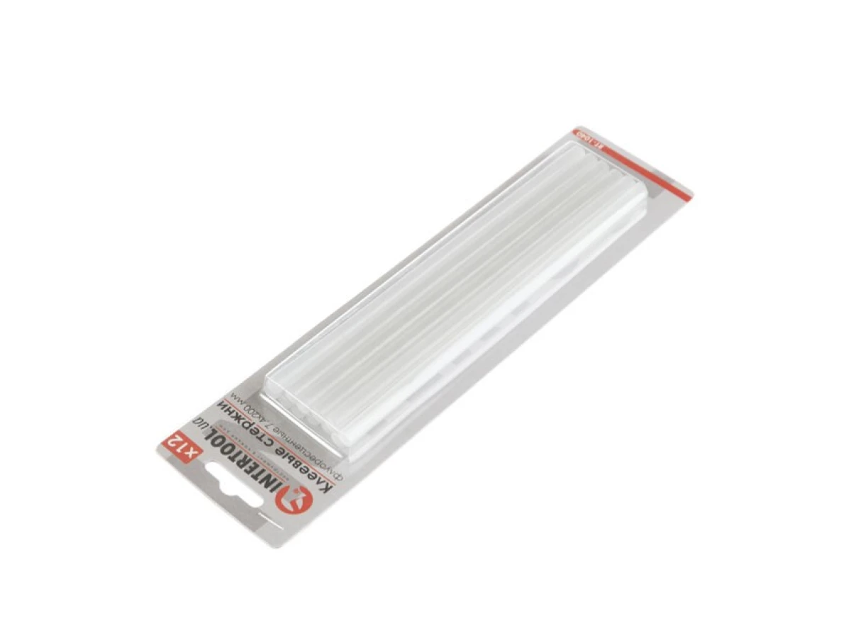 Комплект стрижнів клейових флуоресцентних 7,4 мм * 200 мм, 12 шт INTERTOOL RT-1040 