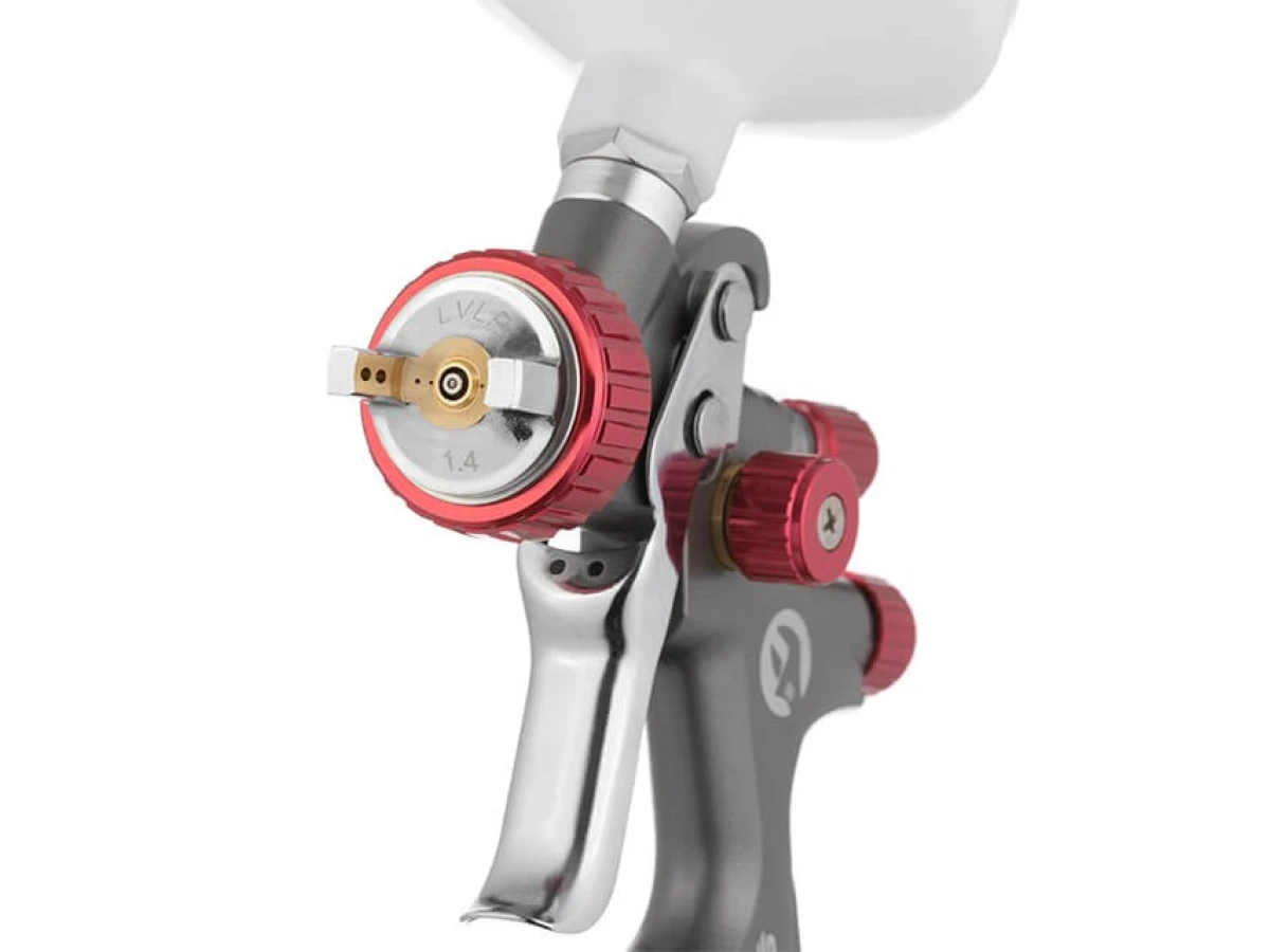 Фарбопульт пневматичний LVLP TEFLON професійний, форсунка 1.4мм, верхній пластиковий бачок 600мл., 1.5бар, STORM INTERTOOL PT-0144 