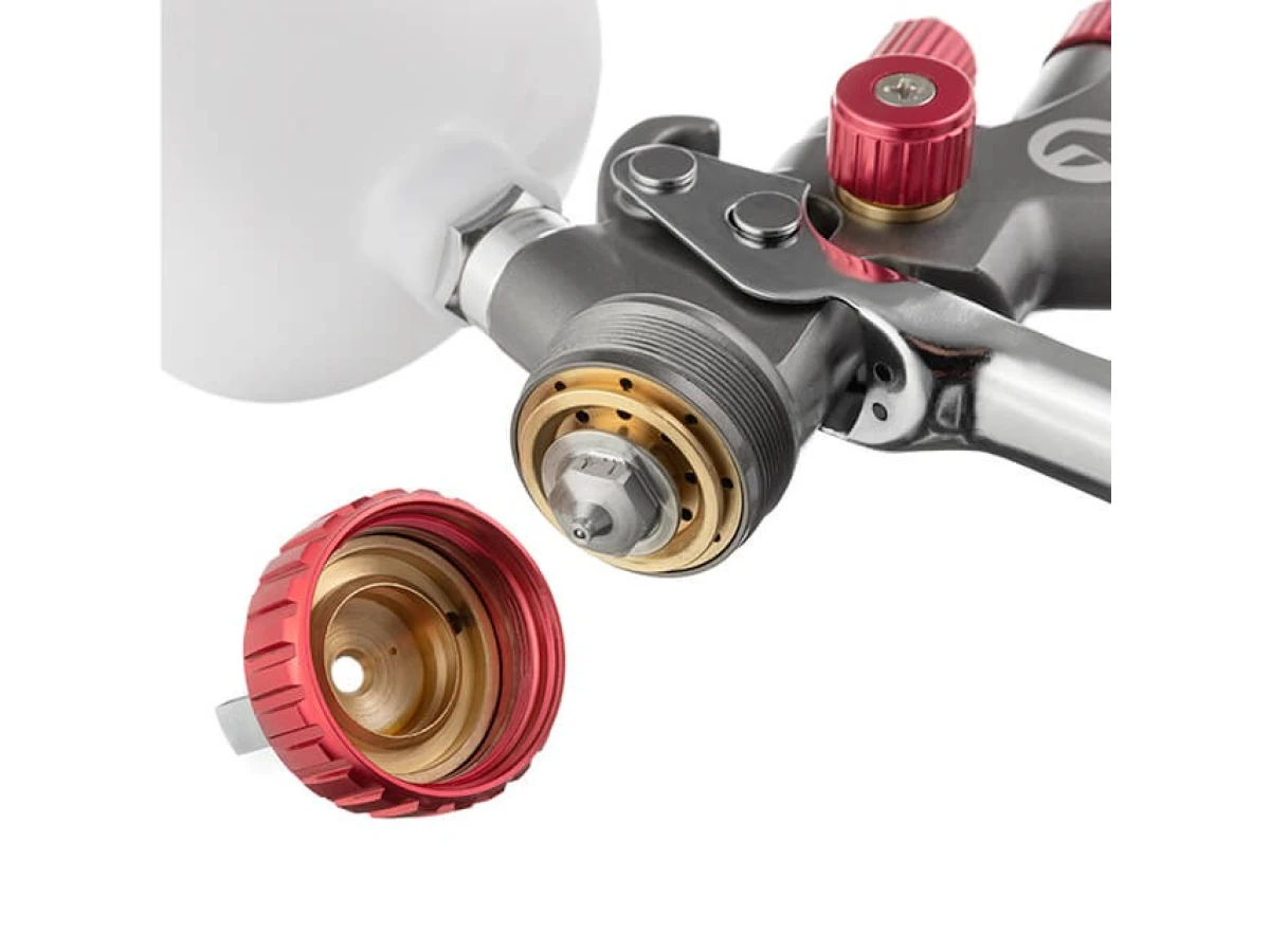 Фарбопульт пневматичний LVLP TEFLON професійний, форсунка 1.4мм, верхній пластиковий бачок 600мл., 1.5бар, STORM INTERTOOL PT-0144 