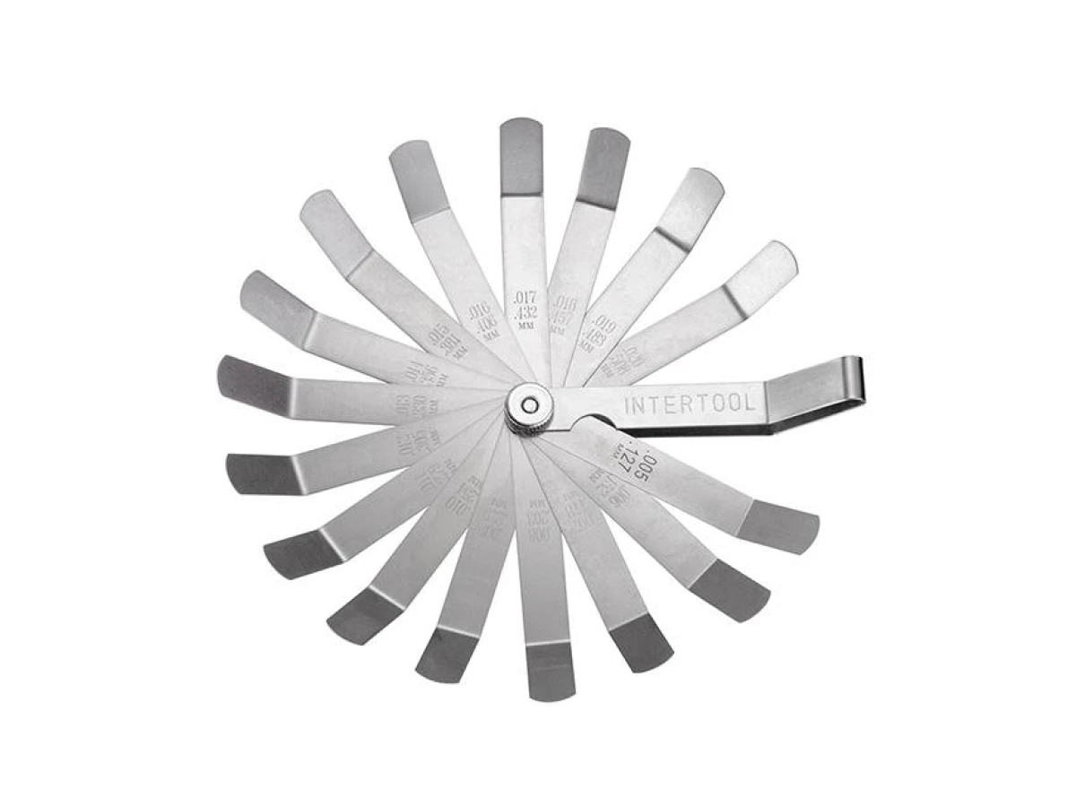 Комплект щупів зігнутих 0,127-0,508 мм, 16 шт INTERTOOL AT-0006 