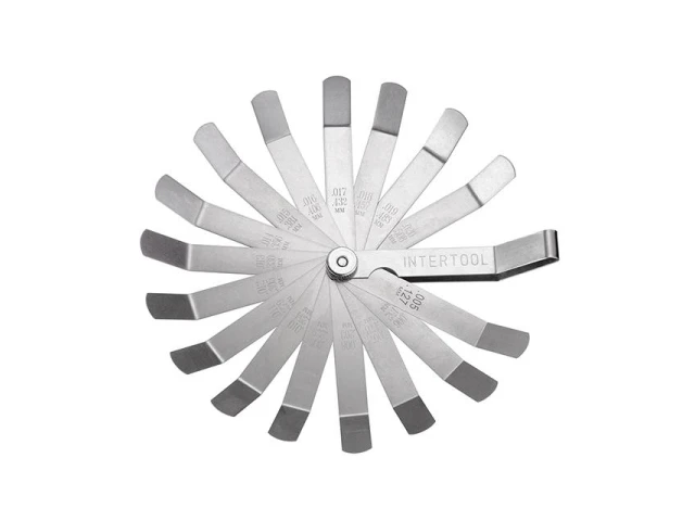 Комплект щупів зігнутих 0,127-0,508 мм, 16 шт INTERTOOL AT-0006 