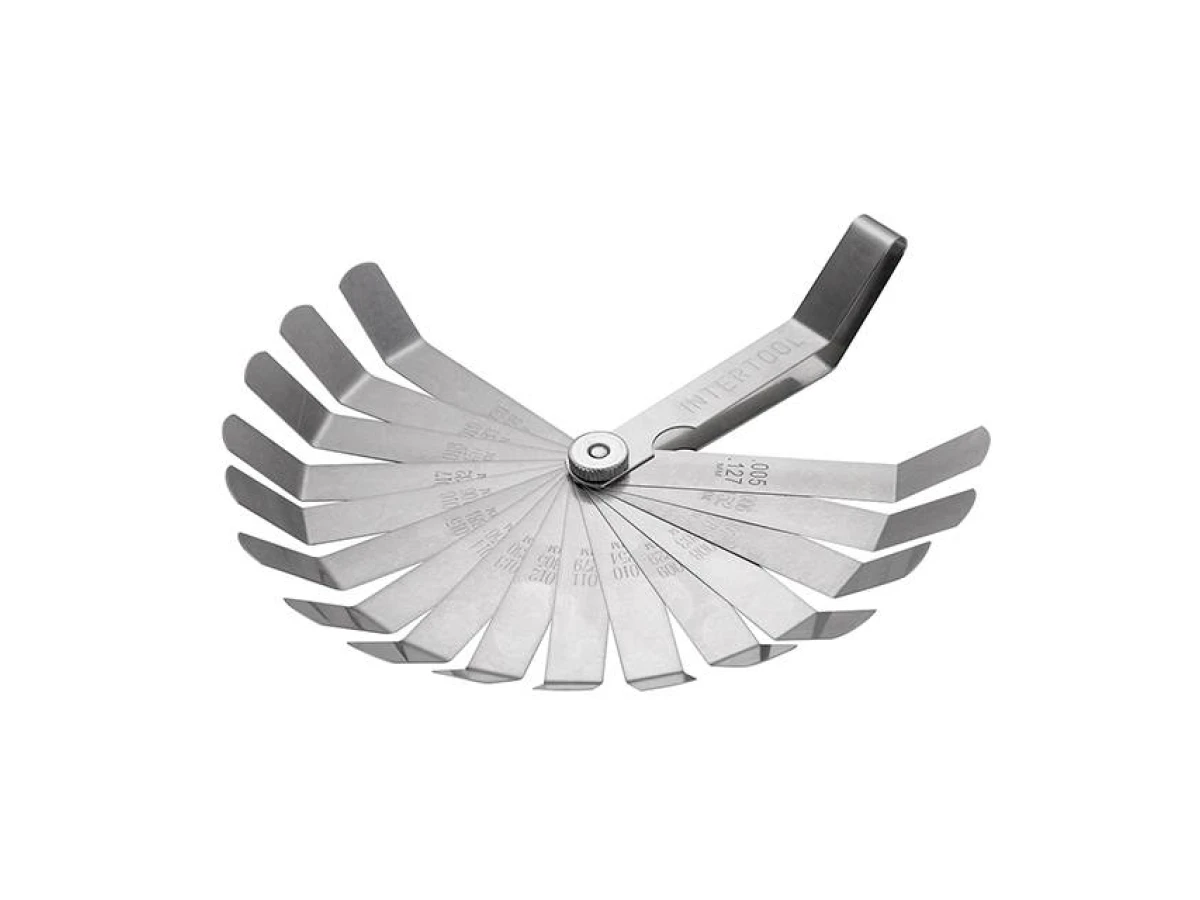 Комплект щупів зігнутих 0,127-0,508 мм, 16 шт INTERTOOL AT-0006 