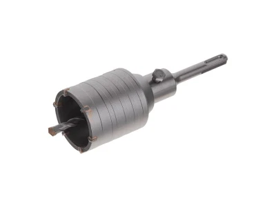 Комплект: Свердло корончасте по бетону 55мм + Перехідник SDS Plus 100мм INTERTOOL SD-7055