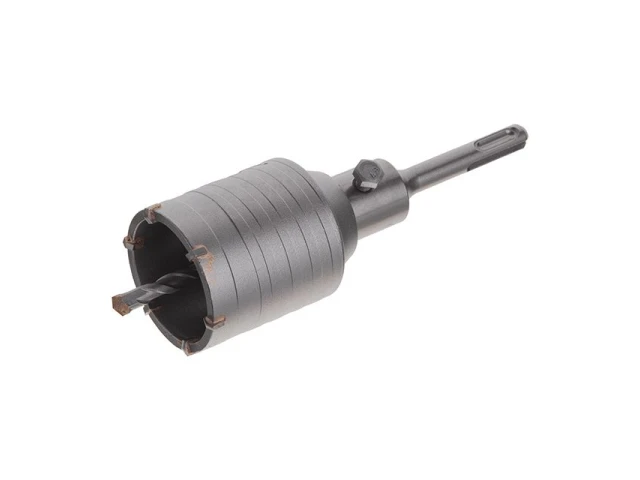 Комплект: Свердло корончасте по бетону 55мм + Перехідник SDS Plus 100мм INTERTOOL SD-7055 