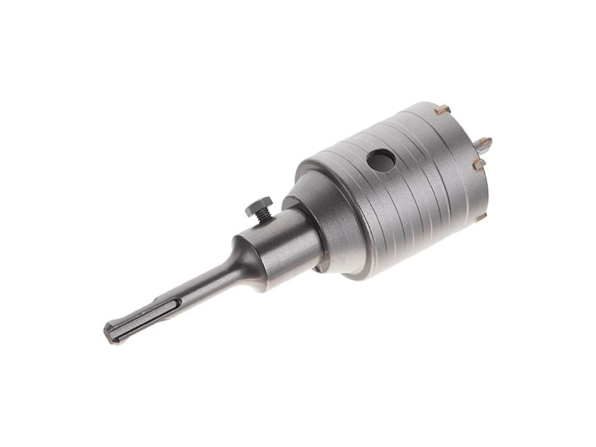 Комплект: Свердло корончасте по бетону 55мм + Перехідник SDS Plus 100мм INTERTOOL SD-7055 