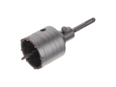 Комплект: Свердло корончасте по бетону 65мм + Перехідник SDS Plus 100мм INTERTOOL SD-7065