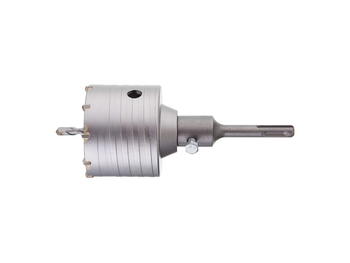 Комплект: Свердло корончасте по бетону 75мм + Перехідник SDS Plus 100мм INTERTOOL SD-7075 