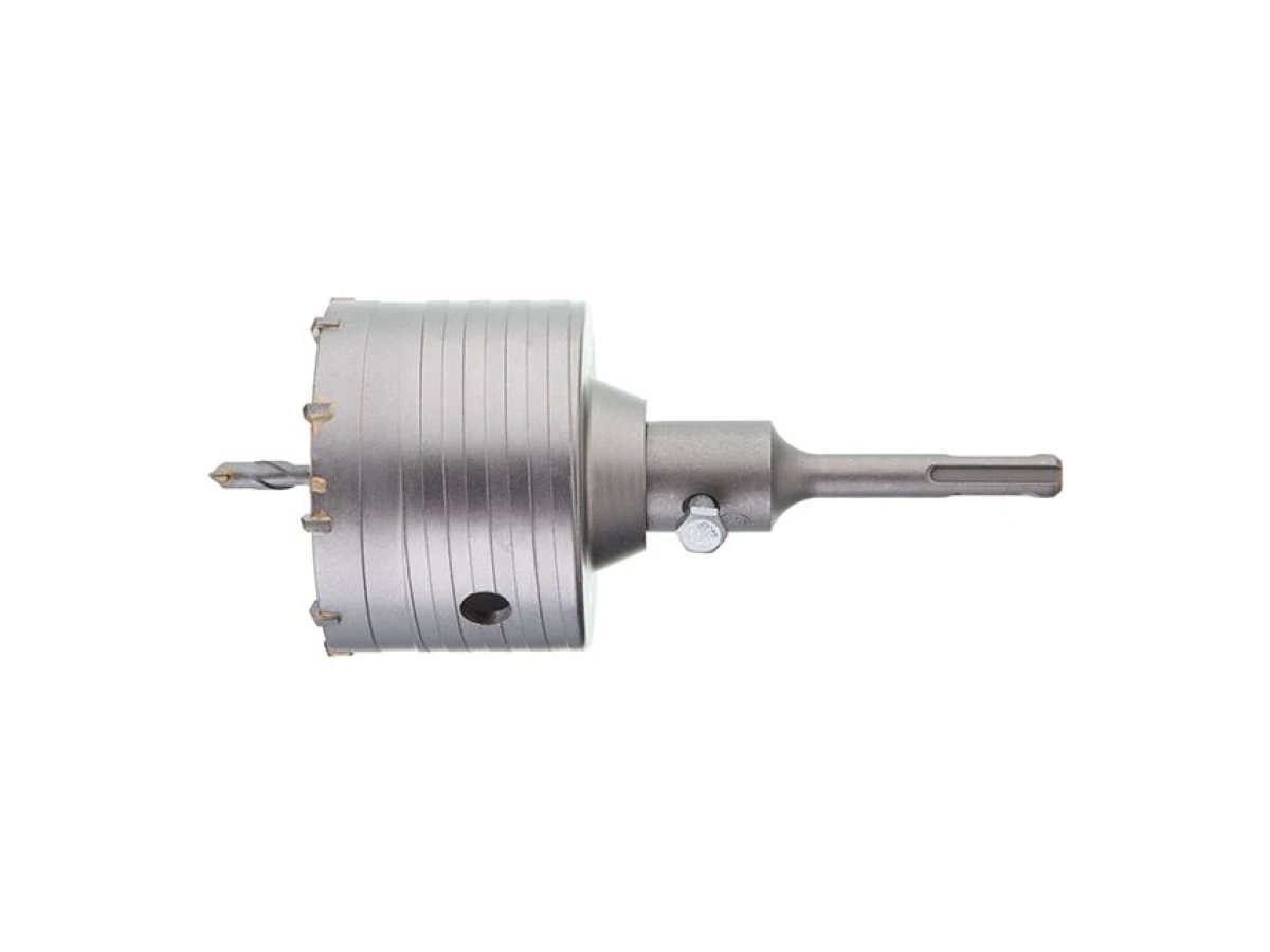 Комплект: Свердло корончасте по бетону 80мм + Перехідник SDS Plus 100мм INTERTOOL SD-7080 