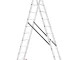 Лестница алюминиевая, 2-х секционная, универсальная, раскладная, 2*10 ступ., 4,8 м INTERTOOL LT-0210 