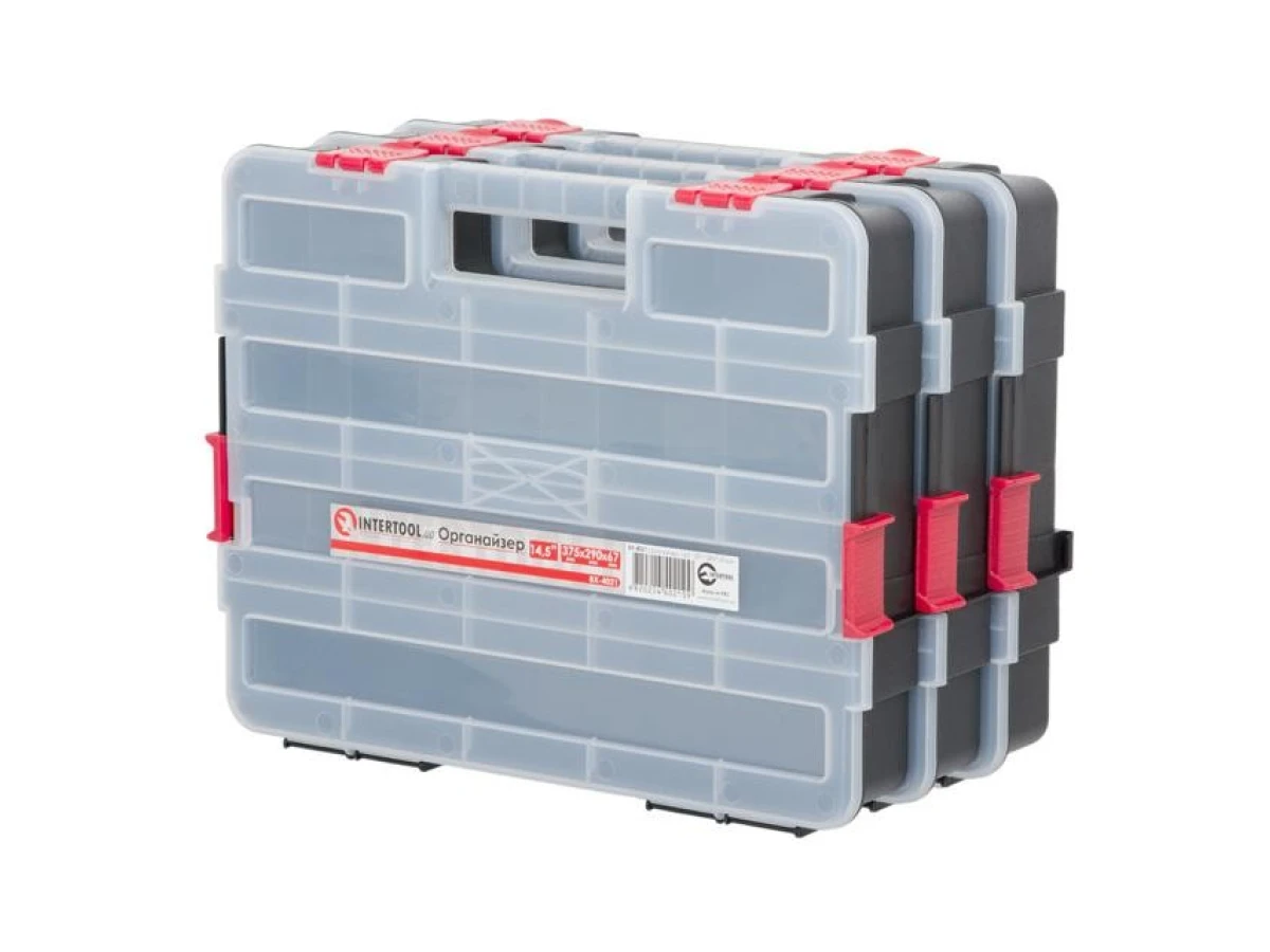 Пластиковий органайзер для інструментів 14.5" 375*290*67 мм INTERTOOL BX-4021 