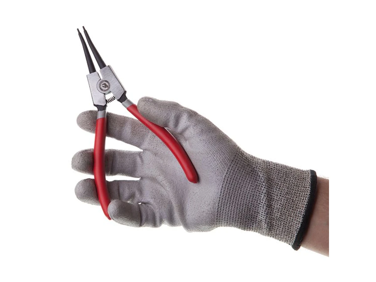 Щипці для зняття стопорных кілець прямі на розтискання 180 мм INTERTOOL HT-7013 