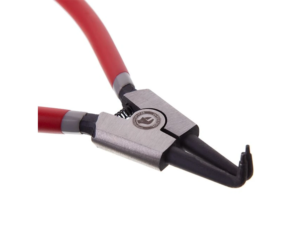 Щипці для зняття стопорных кілець вигнуті на розтиск 180мм INTERTOOL HT-7014 