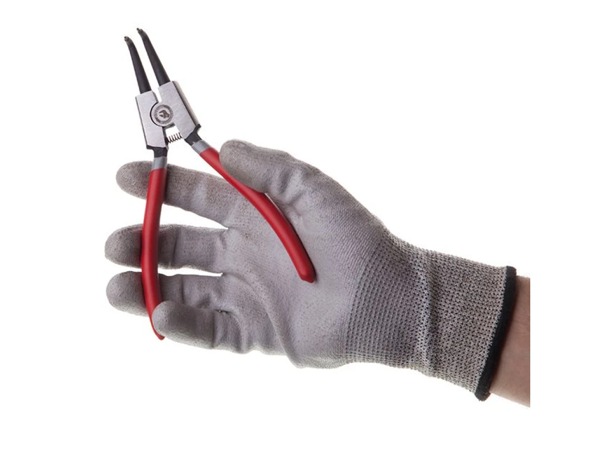 Щипці для зняття стопорных кілець вигнуті на розтиск 180мм INTERTOOL HT-7014 