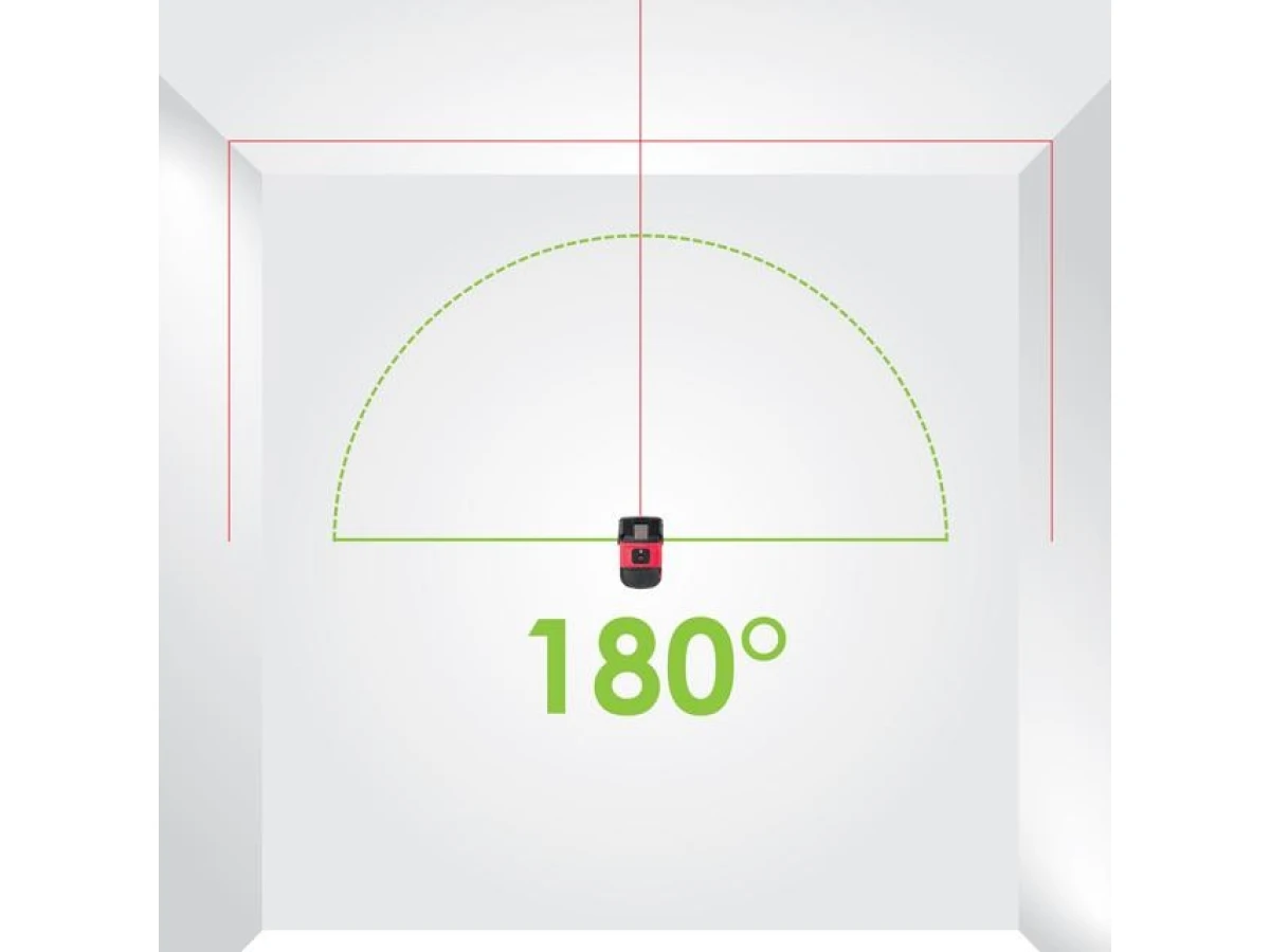 Уровень лазерный 180°, 2 лазерные головки INTERTOOL MT-3051 