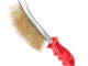 Щітка дротяна універсальна, рифлений дріт, вкритий латунню, пластикова рукоятка INTERTOOL BT-0001 